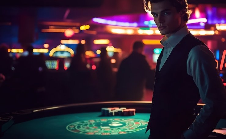 Tata letak taruhan roulette Eropa di platform kanan bet